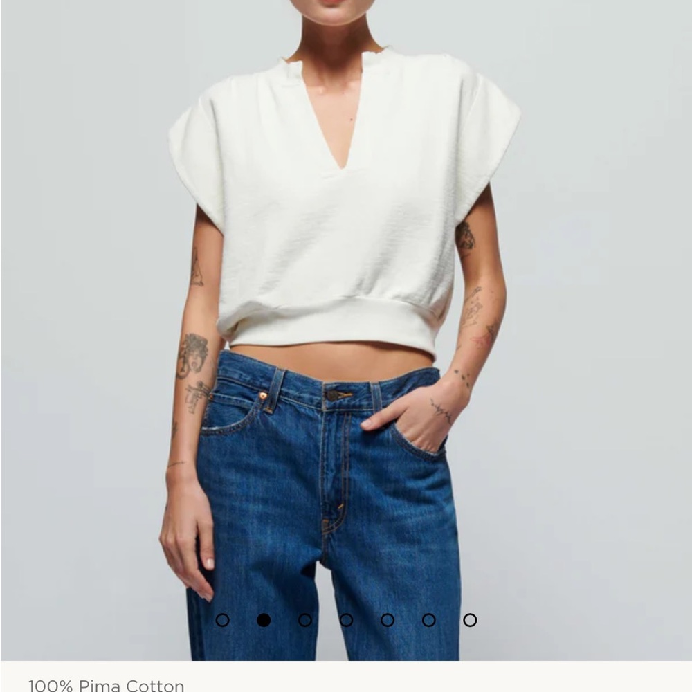 Women's cream colored lenon top size large - Picture 2 of 2